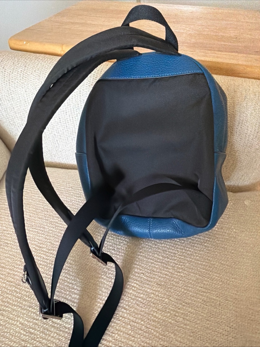 Coach Blue Pebbled Leather Mini Backpack beautiful blue! - Picture 3 of 6